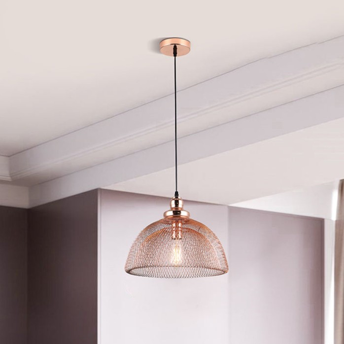 High-quality decorative red copper wrought iron chandelier