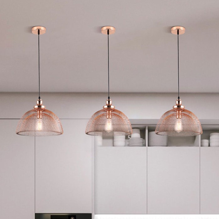 High-quality decorative red copper wrought iron chandelier