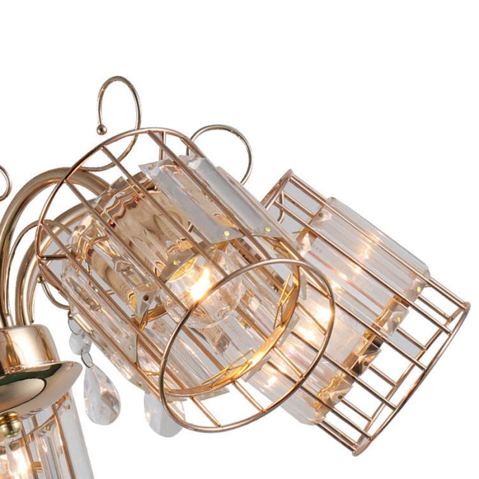 Transparent crystal chandelier with 5 lights