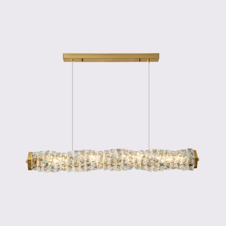 Luxury stainless steel crystal decorative LED chandelier