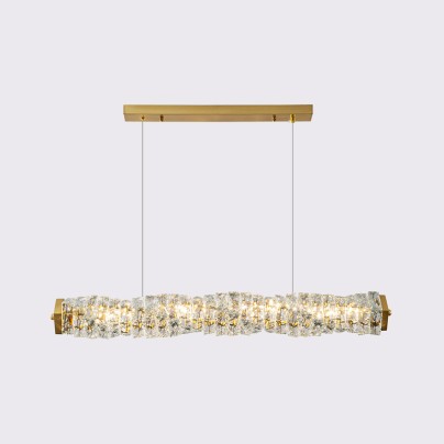 Luxury stainless steel crystal decorative LED chandelier