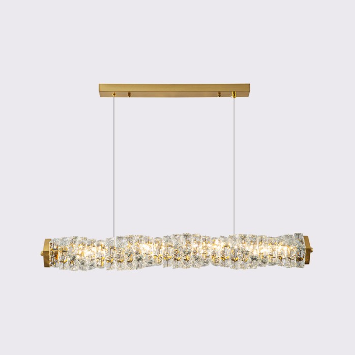 Luxury stainless steel crystal decorative LED chandelier