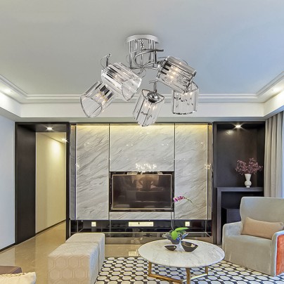 High quality iron glass recessed chandelier