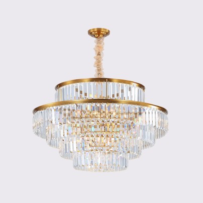 Light luxury and fashionable cascading crystal chandelier