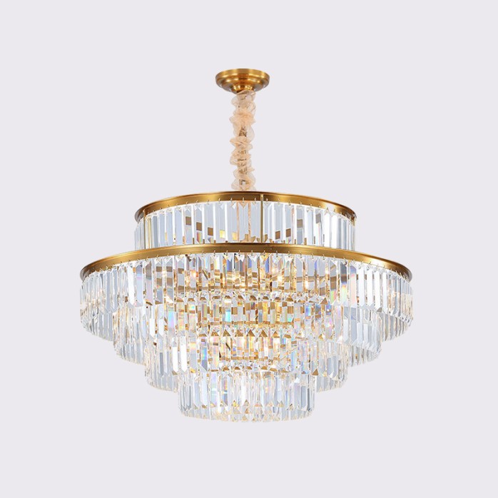 Light luxury and fashionable cascading crystal chandelier