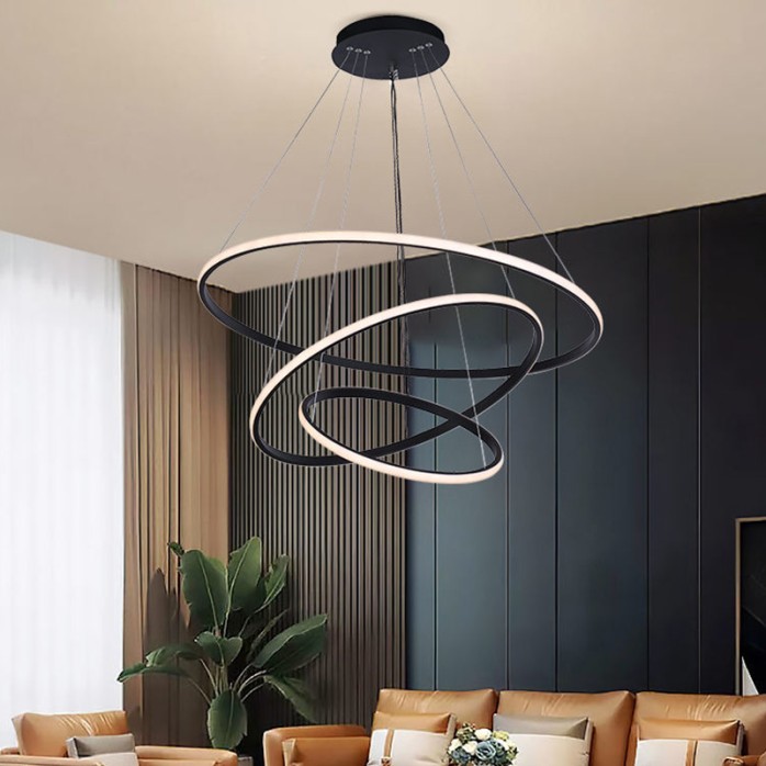 Home decoration linear round LED pendant light