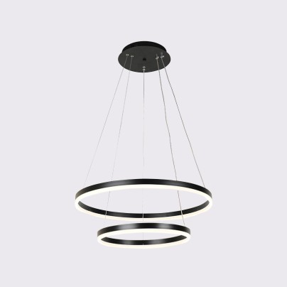 Modern simple round linear LED pendant light