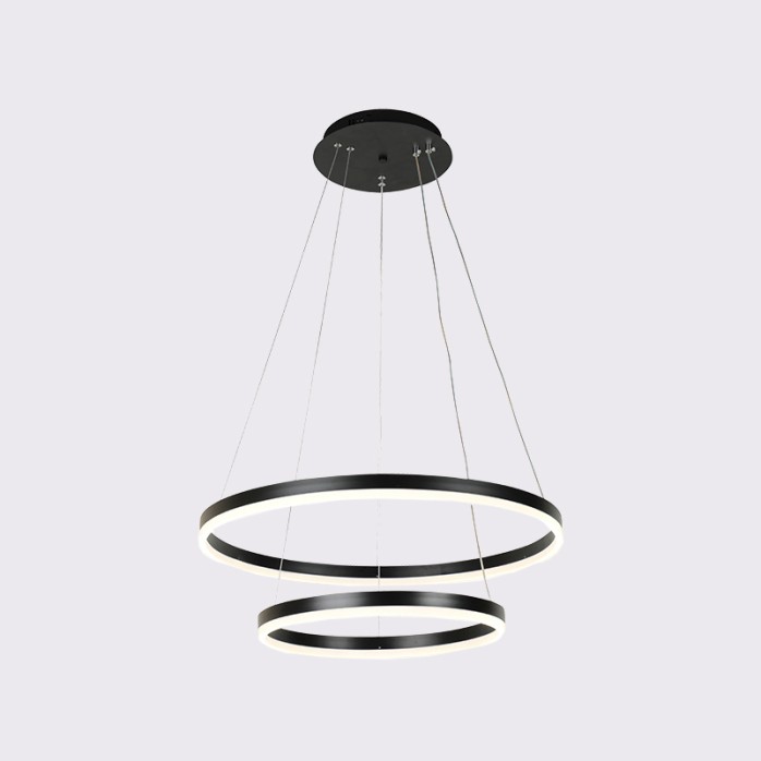 Modern simple round linear LED pendant light