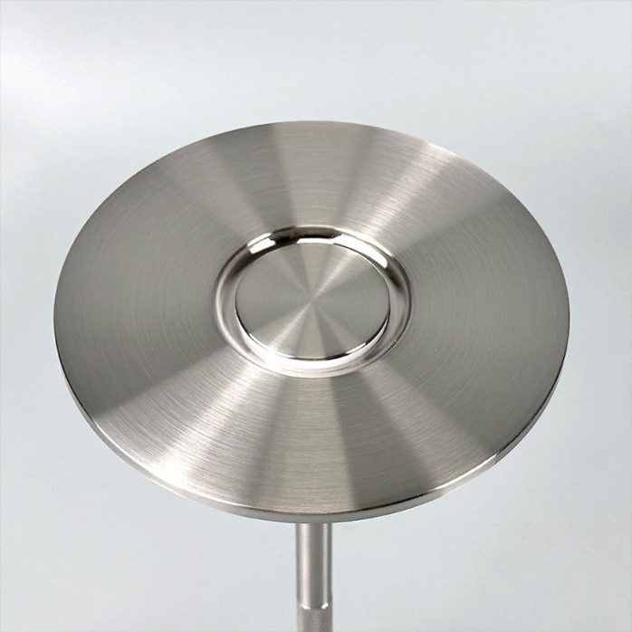 Silver metal touch control rechargeable desk lamp