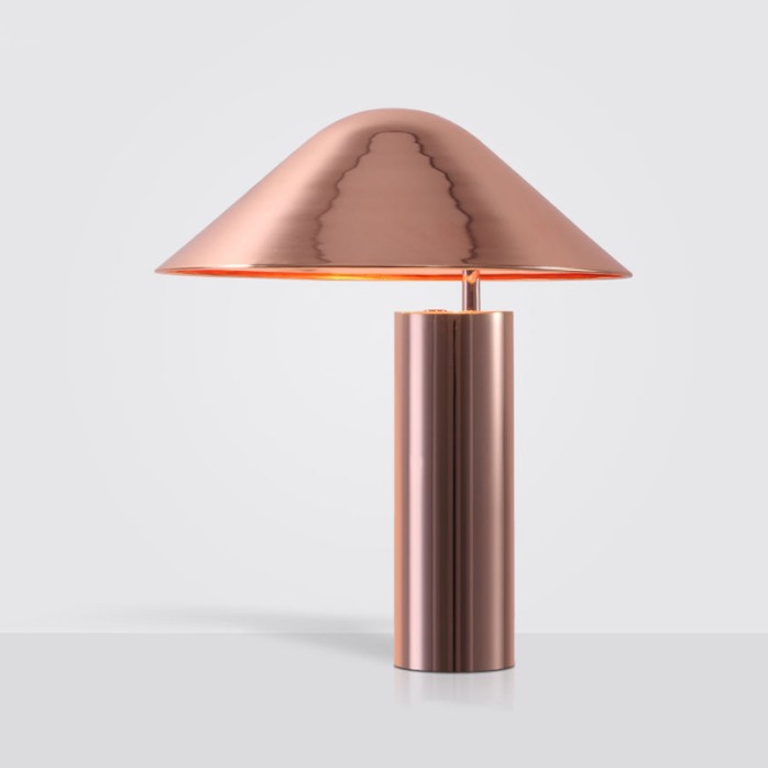 Modern thickened iron mushroom E14 table lamp