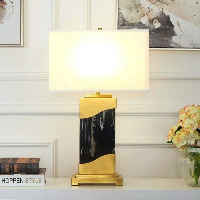 Light luxury personality marble LED table lamp