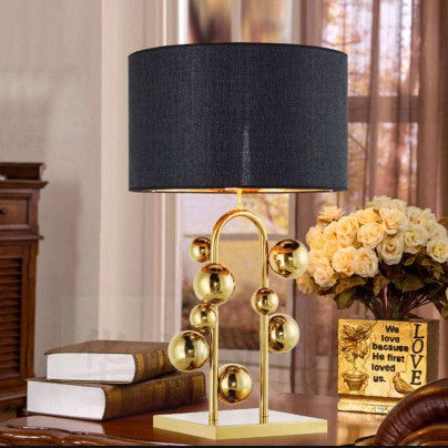 Electroplating ball art decoration iron table lamp