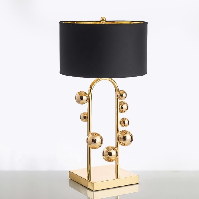 Electroplating ball art decoration iron table lamp