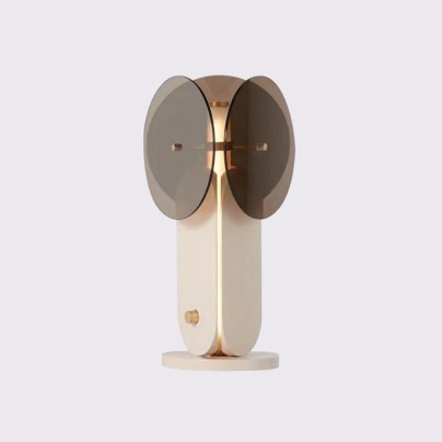 Light luxury modern arched glass table lamp