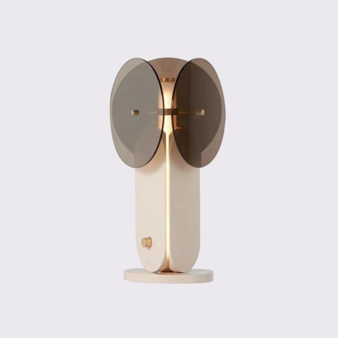 Light luxury modern arched glass table lamp