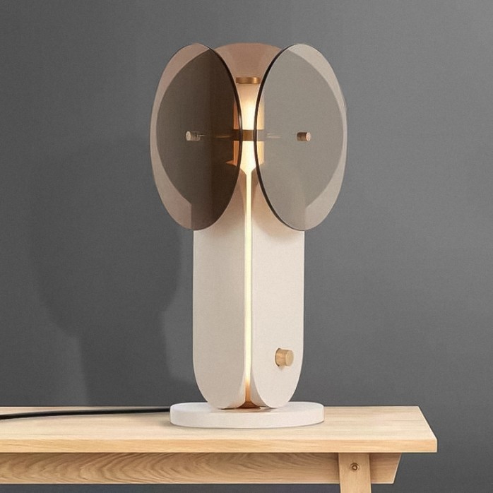 Light luxury modern arched glass table lamp