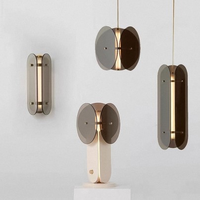 Light luxury modern arched glass table lamp