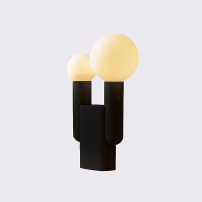 Creative and simple design double-headed glass ball table lamp