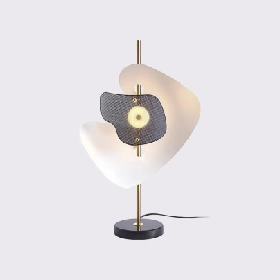 Wrought iron metal art decoration LED table lamp