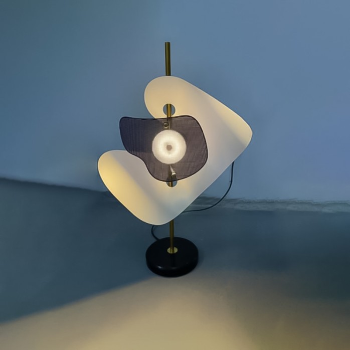Wrought iron metal art decoration LED table lamp