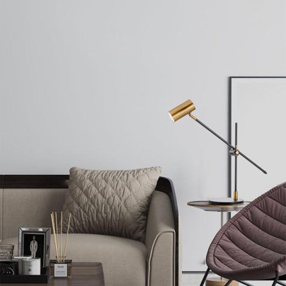 Adjustable metal long pole LED desk lamp