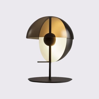Semi-circular glass simple lampshade table lamp