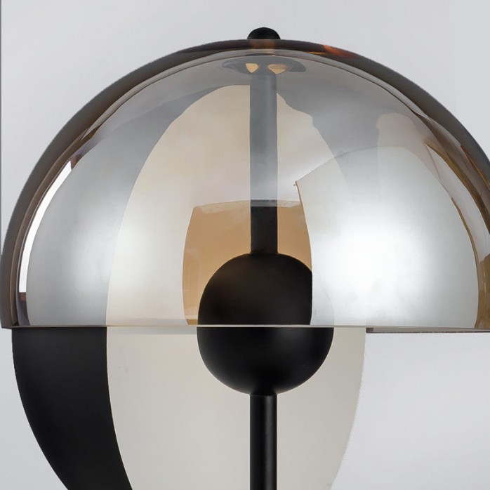 Semi-circular glass simple lampshade table lamp