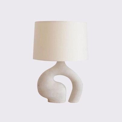 Milky white creative shape decorative table lamp