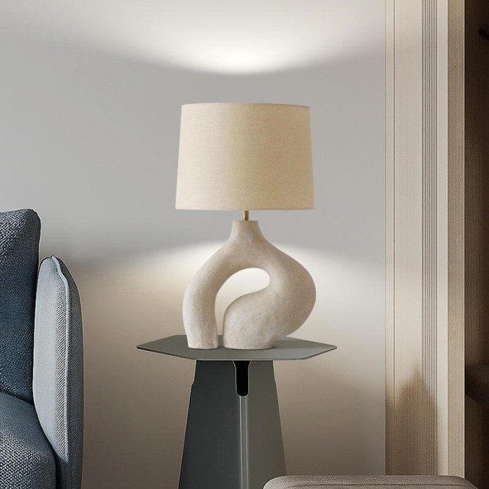 Milky white creative shape decorative table lamp