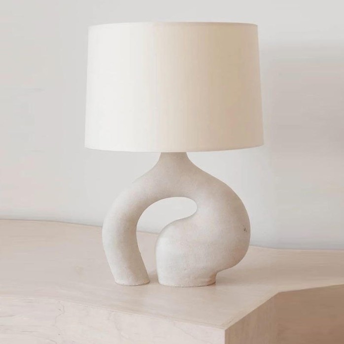 Milky white creative shape decorative table lamp