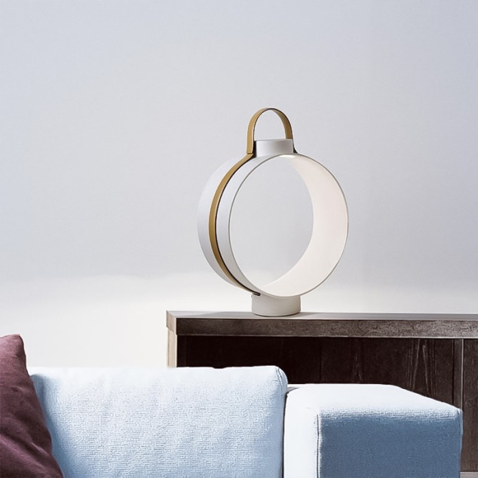Creative iron drum-shaped decorative table lamp