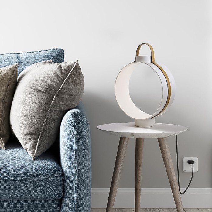 Creative iron drum-shaped decorative table lamp