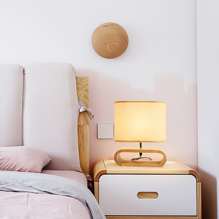 Creative wooden simple LED table lamp