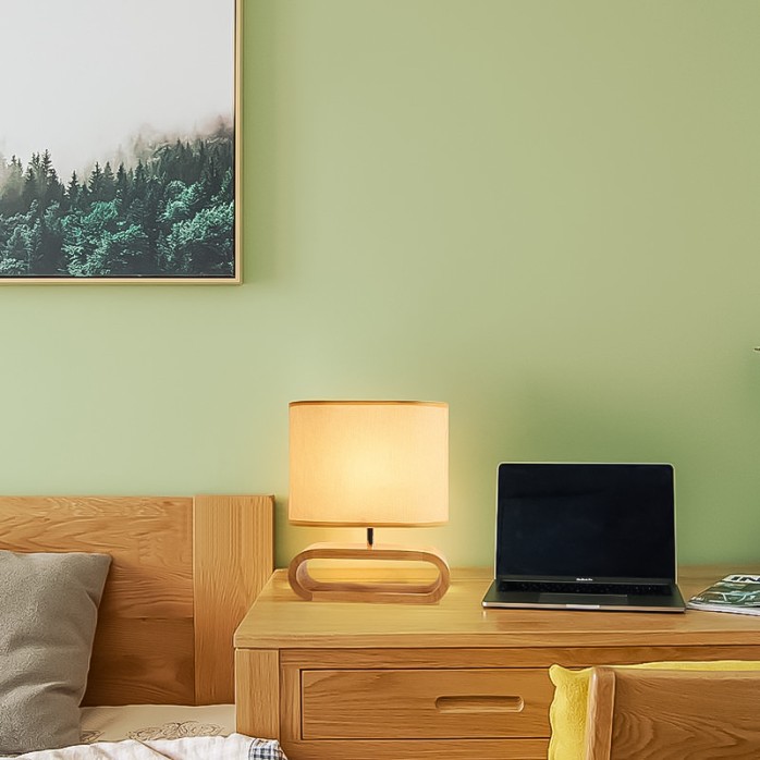 Creative wooden simple LED table lamp