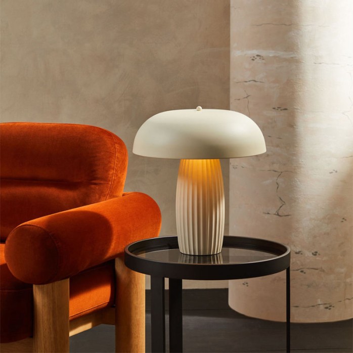 Luxury art deco mushroom table lamp
