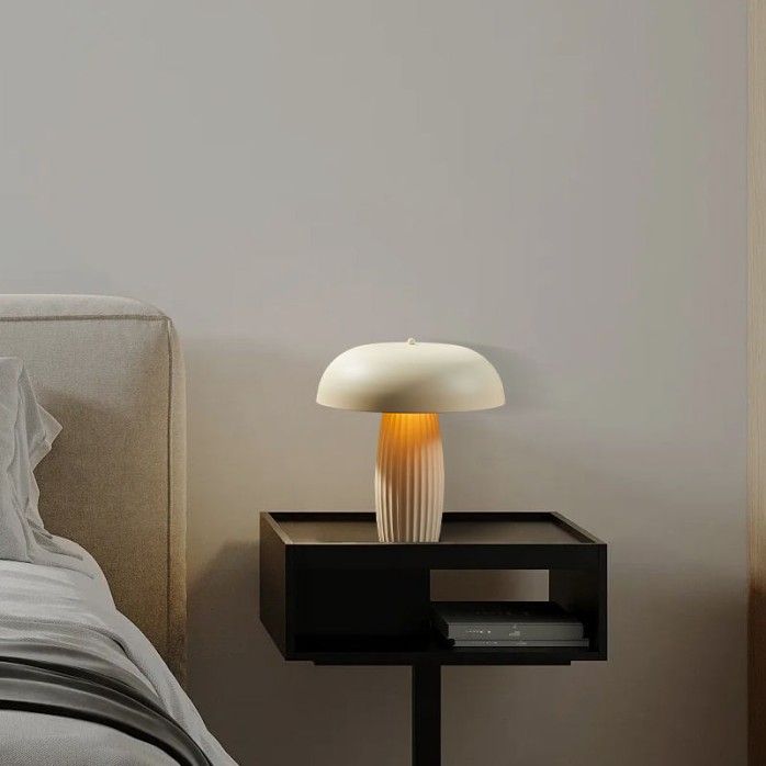 Luxury art deco mushroom table lamp