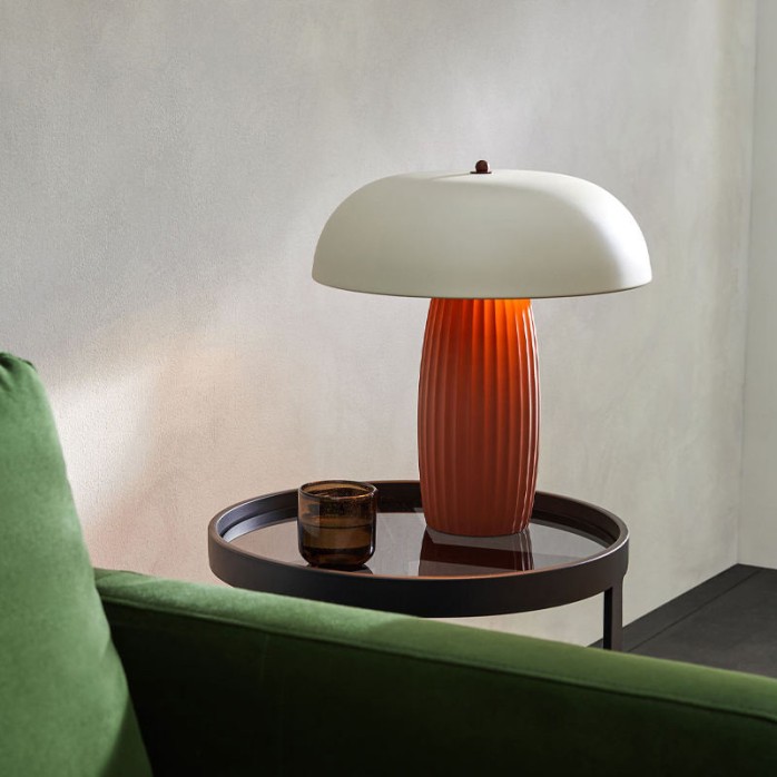 Luxury art deco mushroom table lamp
