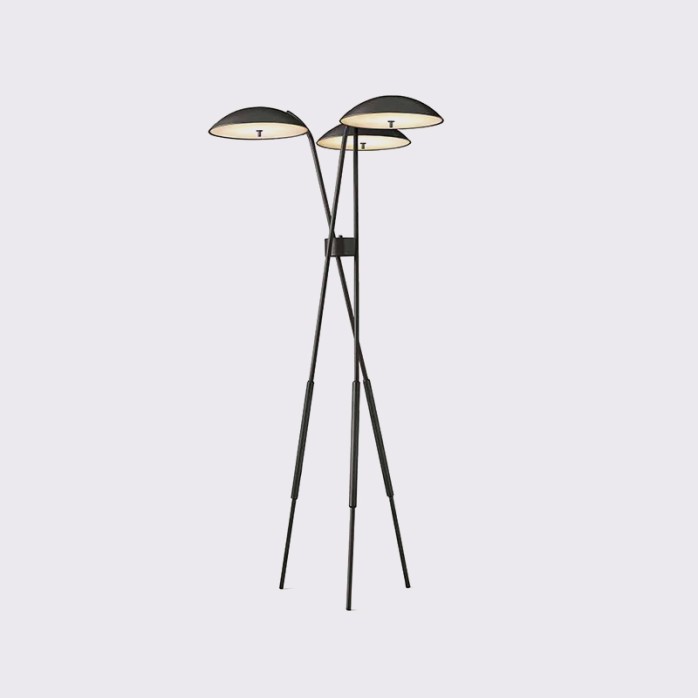 Modern classic steel tripod floor lamp
