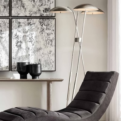 Modern classic steel tripod floor lamp