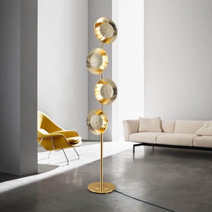 Light luxury simple creative four-head floor lamp