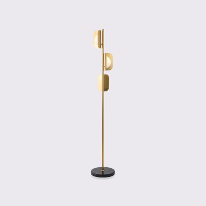 Golden simple creative marble floor lamp