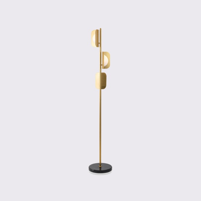 Golden simple creative marble floor lamp