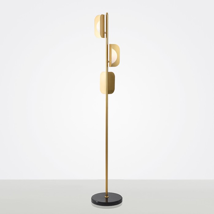 Golden simple creative marble floor lamp