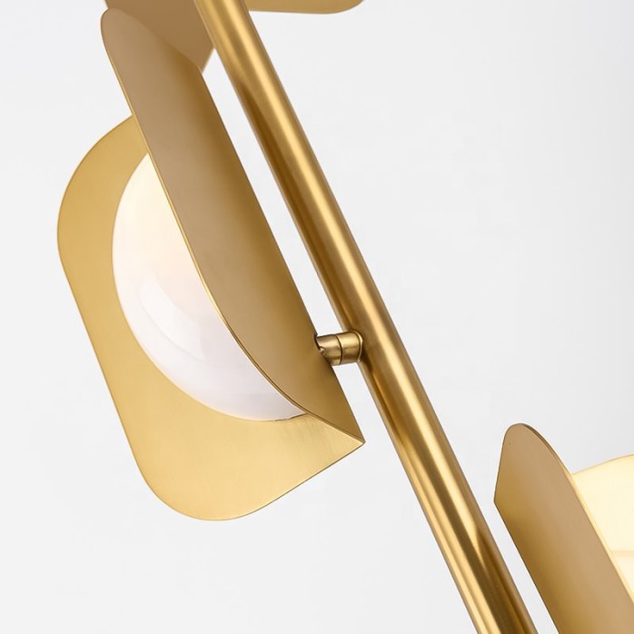 Golden simple creative marble floor lamp
