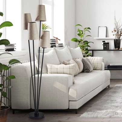 Modern simple four-head decorative floor lamp