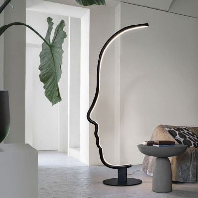 Minimalist creative face-shaped floor lamp
