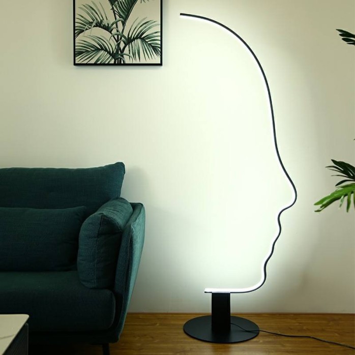 Minimalist creative face-shaped floor lamp