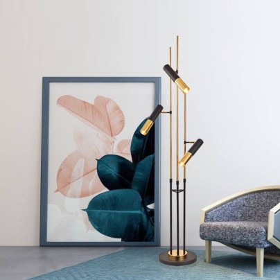 Simple creative three-head decorative floor lamp