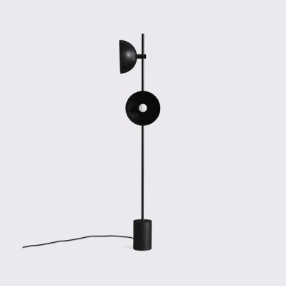 Simple creative double lamp iron floor lamp