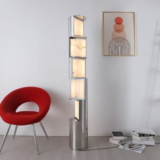 Stainless steel art deco modern floor lamp